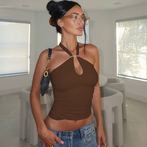 Sleeveless Halter Tops