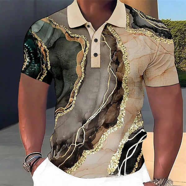 Vibrant 3D Printed Polo Shirts
