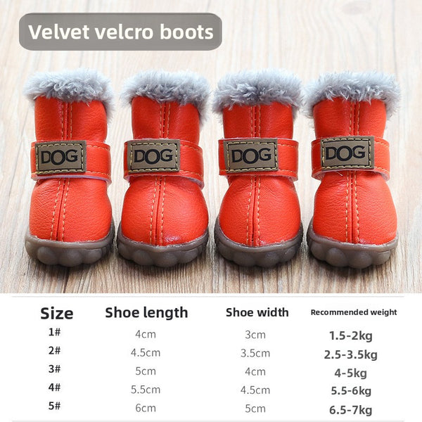 Warm Protective Non-Slip Dog Shoes