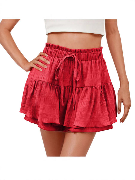 Ruffle Drawstring Shorts