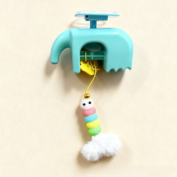 Rotating Cat Toy with Feathers