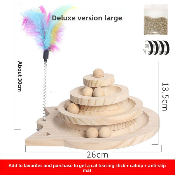 Wooden Cat Toy