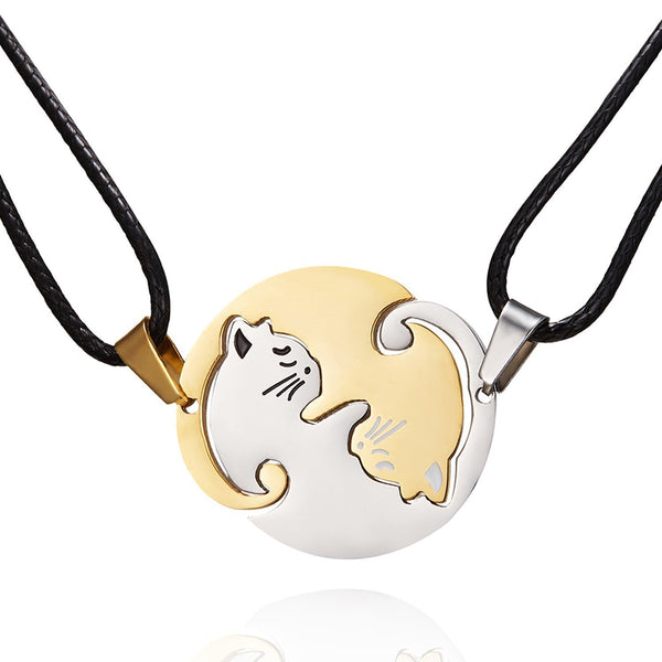 Stainless Steel Cat Pendant Necklace