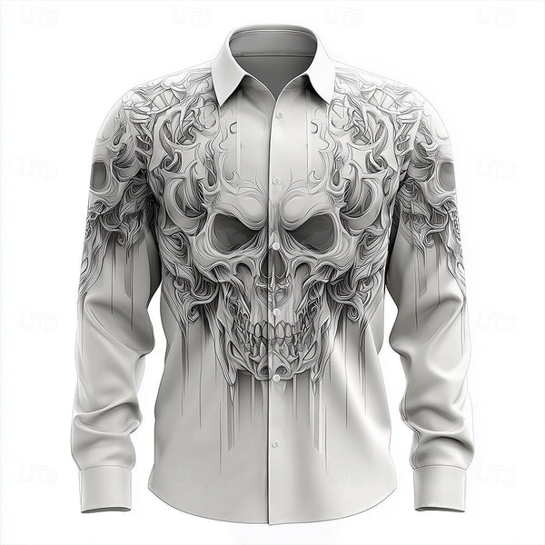 Gothic Print Casual Shirts