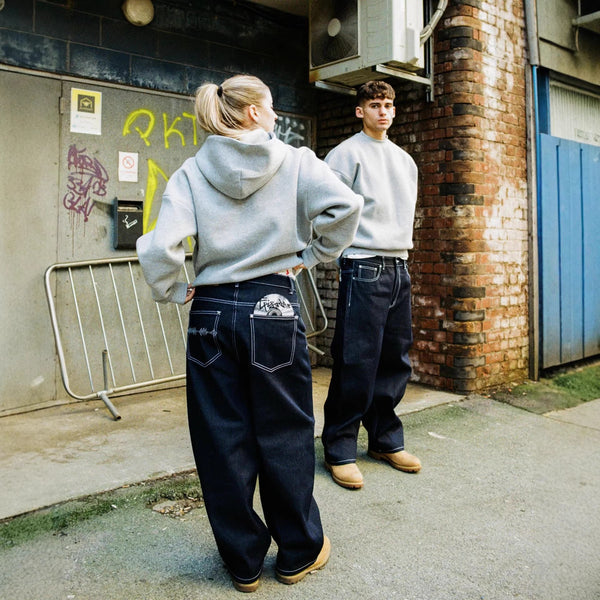 Autumn and Winter Retro Blue Jeans for Men and Women