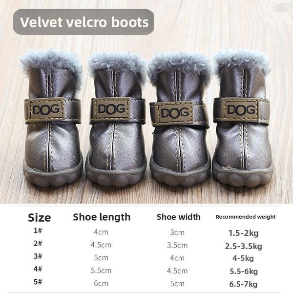 Warm Protective Non-Slip Dog Shoes