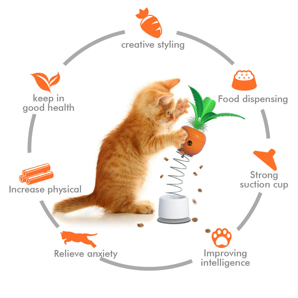 Cat Teaser Toy and Food Dispenser