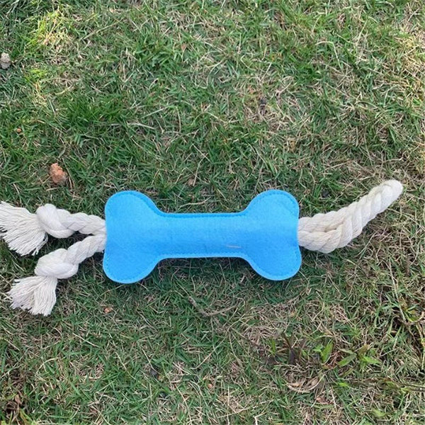 Felt dog bone-shaped toy