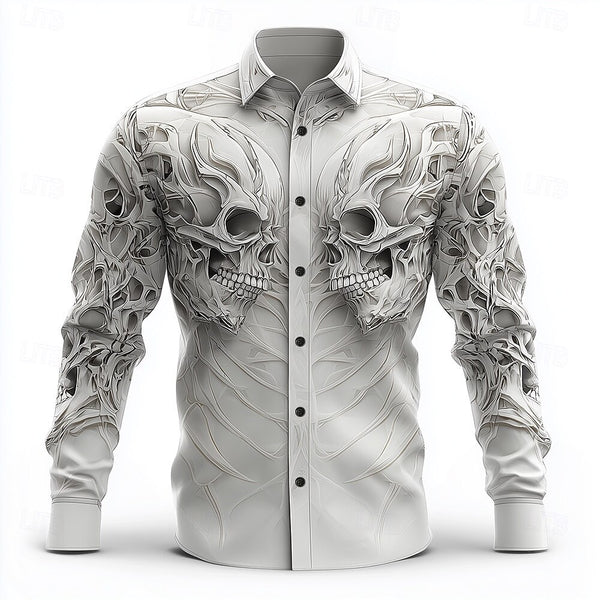 Gothic Print Casual Shirts