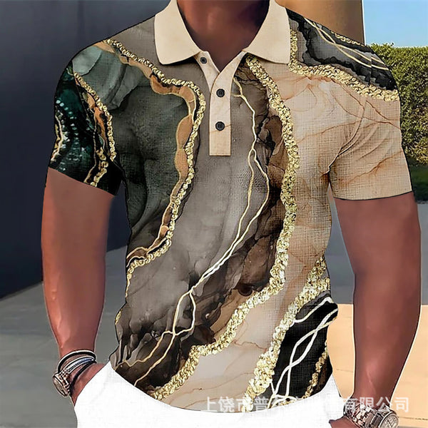 Vibrant 3D Printed Polo Shirts