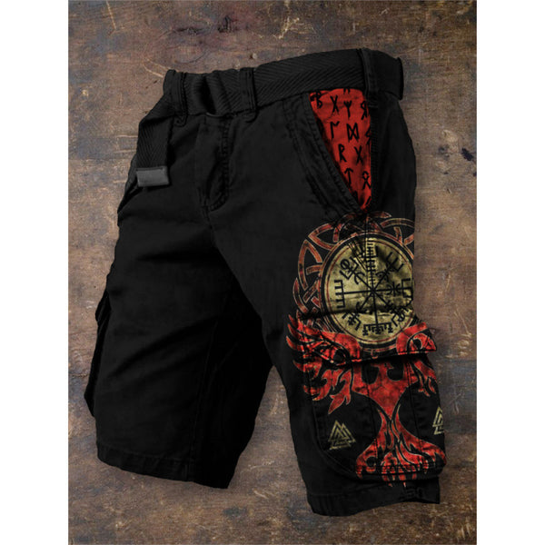 Grahic Printed Cargo Shorts