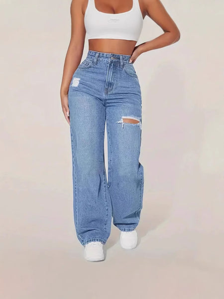 Sand Washed Ripped jeans