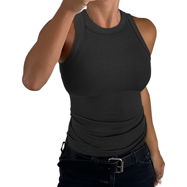 Crewneck Sleeveless Tank Tops