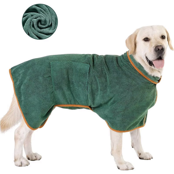 Quick-Dry Dog Bathrobe