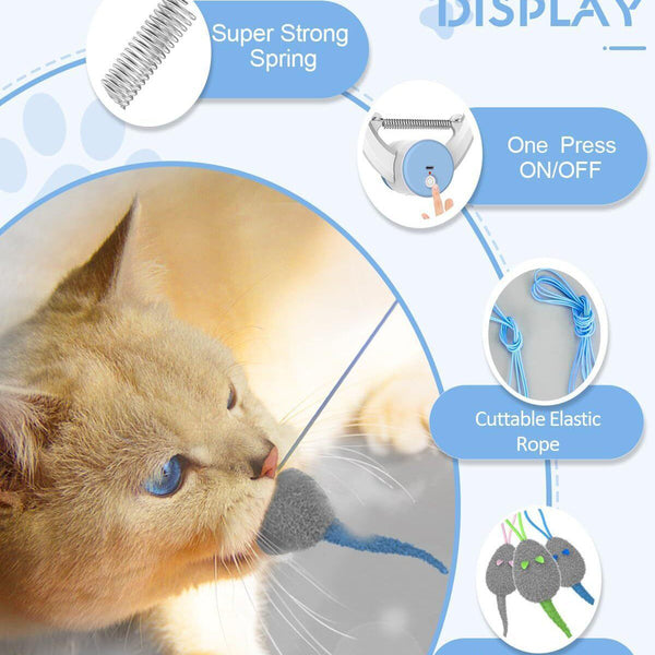 Door Clip Cat Toy with Elastic Rope