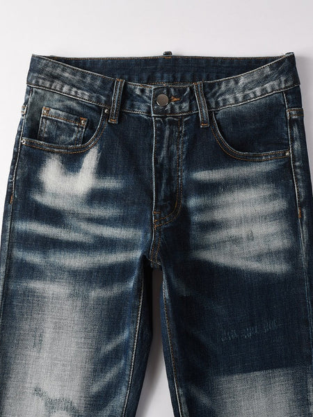 Men's Stylish Faded Stretch-Fit Jeans