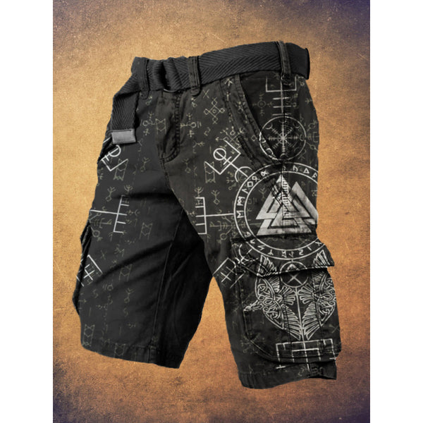 Grahic Printed Cargo Shorts