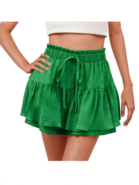 Ruffle Drawstring Shorts