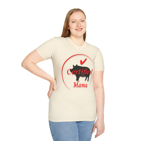 Certified Pig Mama T-Shirt Red Logo