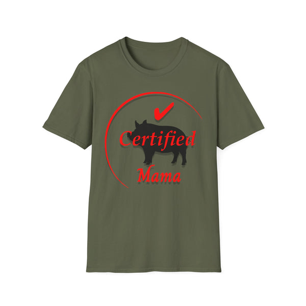 Certified Pig Mama T-Shirt Red Logo