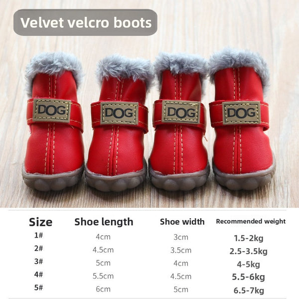 Warm Protective Non-Slip Dog Shoes
