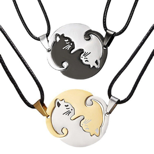 Stainless Steel Cat Pendant Necklace