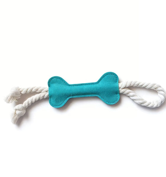 Felt dog bone-shaped toy