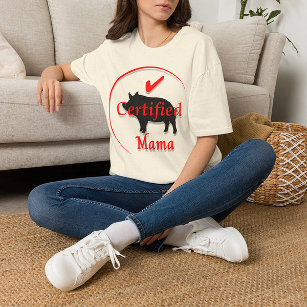 Certified Pig Mama T-Shirt Red Logo