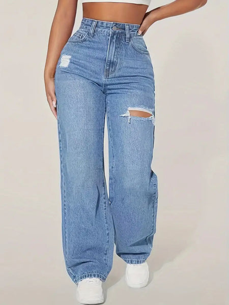 Sand Washed Ripped jeans