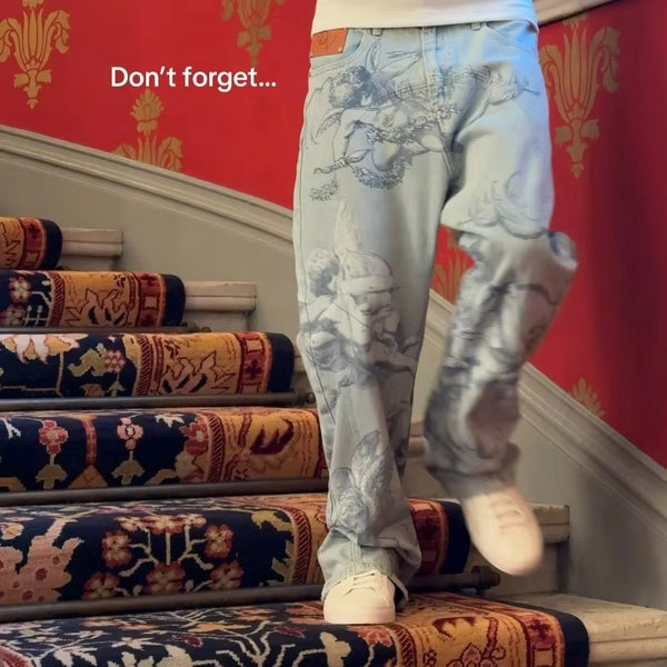 Cotton Denim Pants