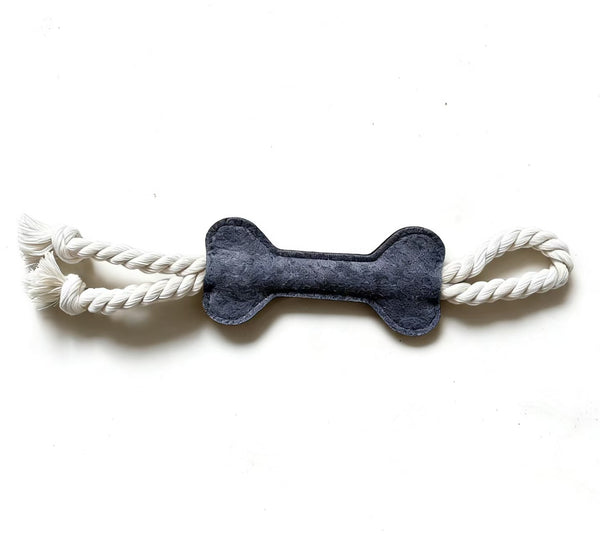 Felt dog bone-shaped toy