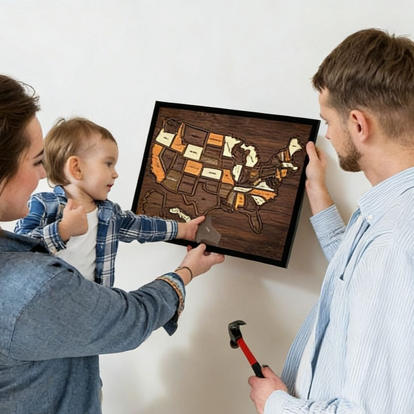 Wooden USA Puzzle Map
