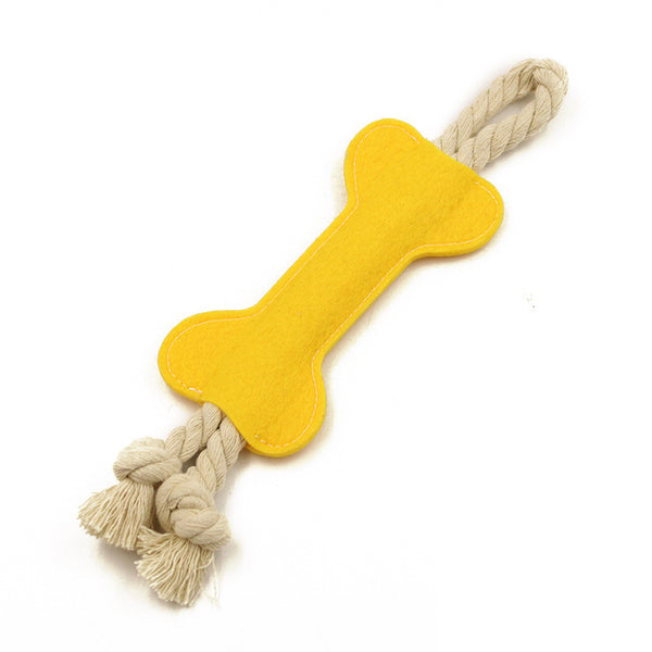 Felt dog bone-shaped toy