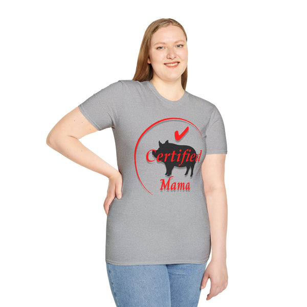Certified Pig Mama T-Shirt Red Logo