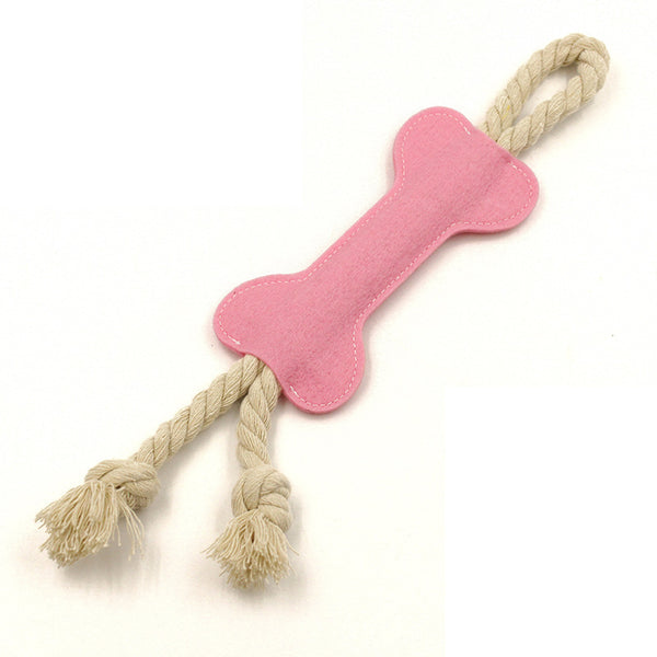 Felt dog bone-shaped toy