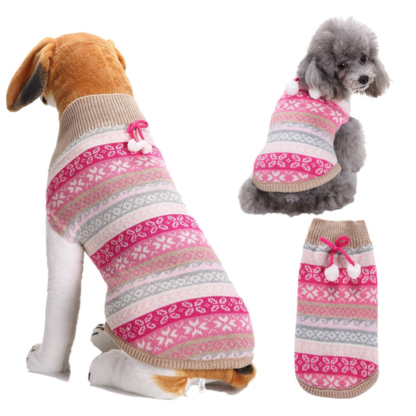 Festive Holiday Knitted Pet Sweaters