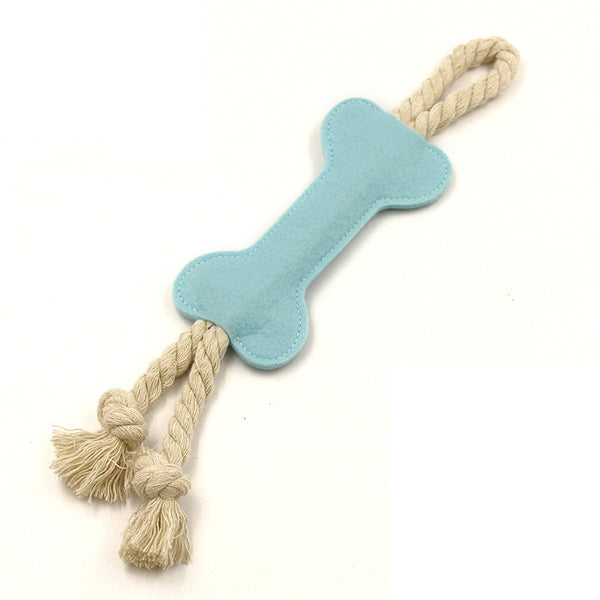 Felt dog bone-shaped toy