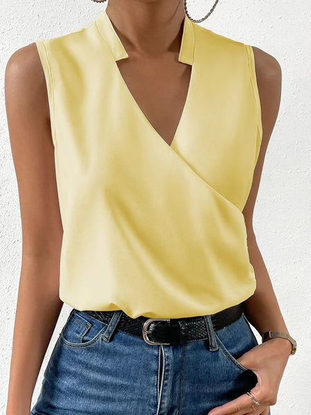 Casual V-Neck Sleeveless Blouse