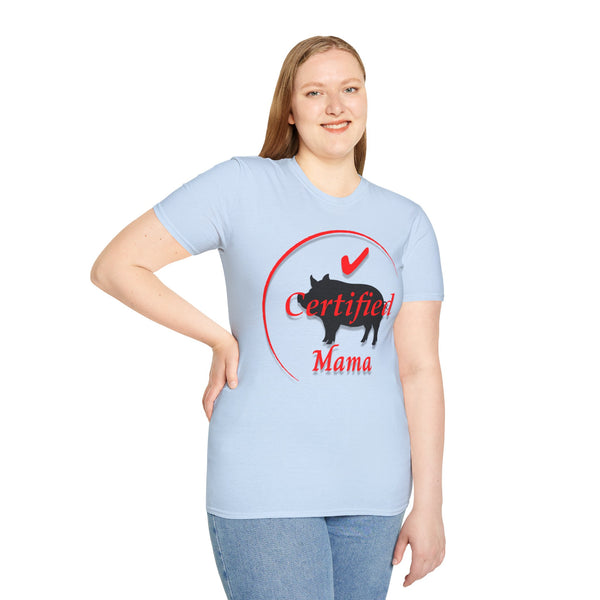 Certified Pig Mama T-Shirt Red Logo
