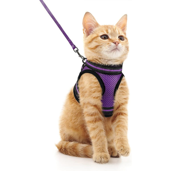 Adjustable Reflective Pet Harness with Leash