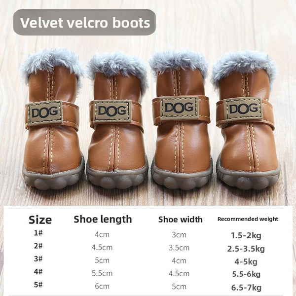 Warm Protective Non-Slip Dog Shoes