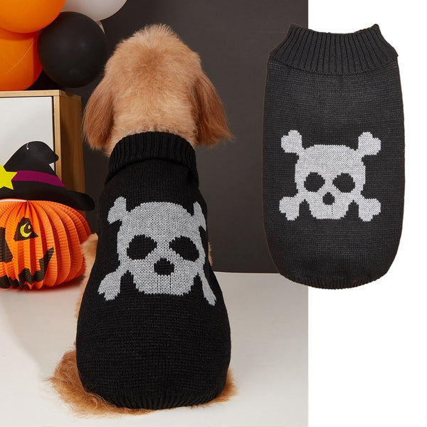 Halloween Pumpkin Knitted Sweater for Dogs