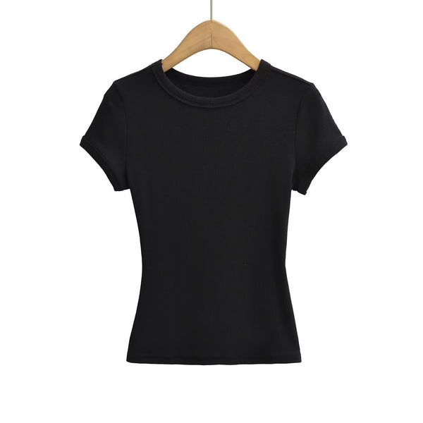 Round-Neck Hemmed Shirts