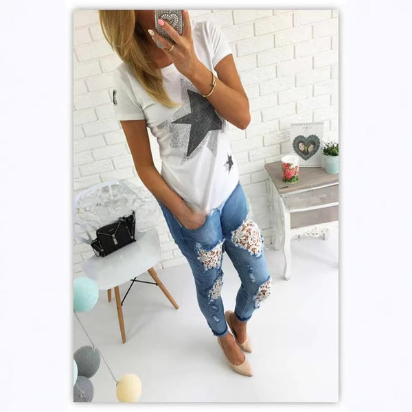 Stretchy Cotton Denim Jeans