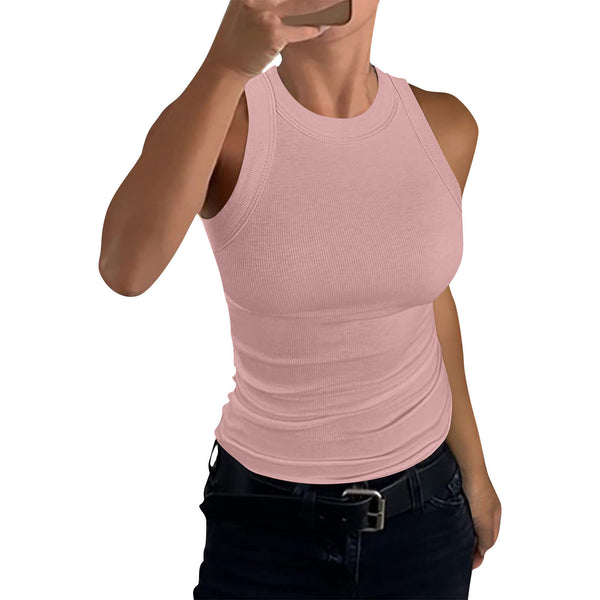 Crewneck Sleeveless Tank Tops