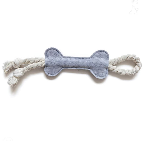 Felt dog bone-shaped toy