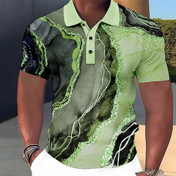 Vibrant 3D Printed Polo Shirts