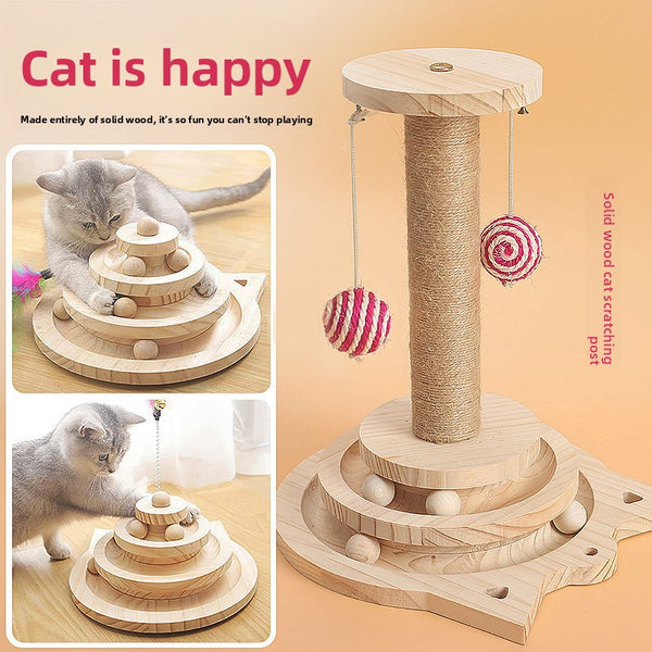 Wooden Cat Toy