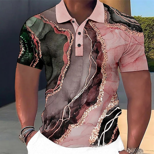 Vibrant 3D Printed Polo Shirts