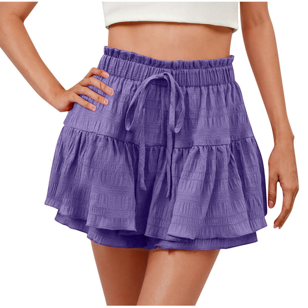 Ruffle Drawstring Shorts
